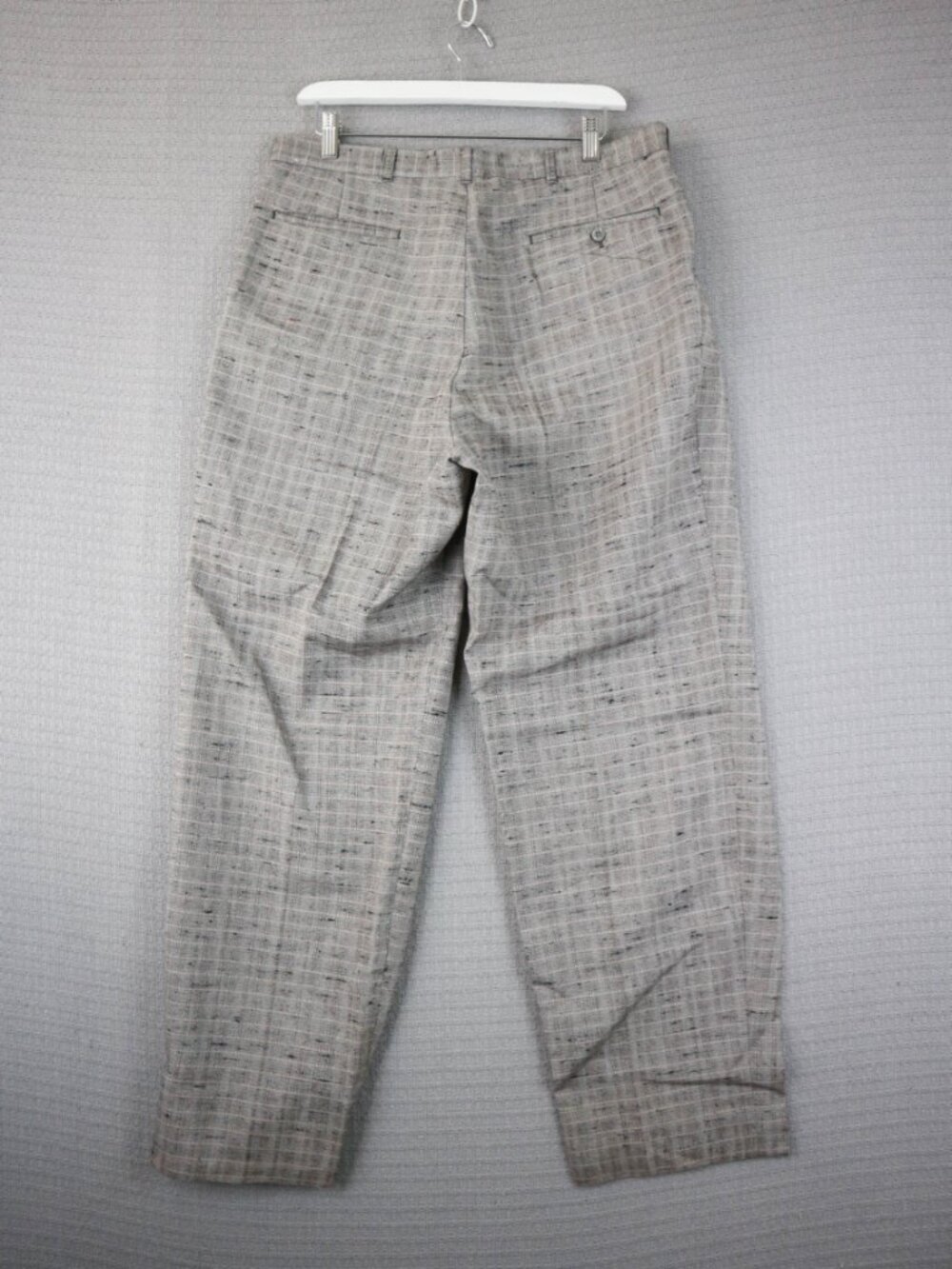 Union Made Polyester Viscose Vintage Straight Cut Trousers 33W - Picture 2 of 10